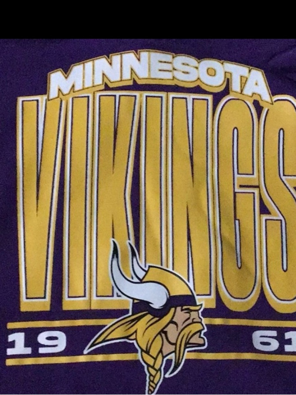 Minnesota Vikings Hoodie NWT Football Gameday Skol Men’s Medium Purple Gold NFL - Picture 3 of 5